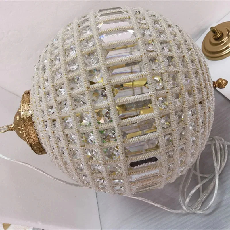 American retro living room chandelier luxury circular crystal chandelier bedroom lighting medieval home decoration chandelier